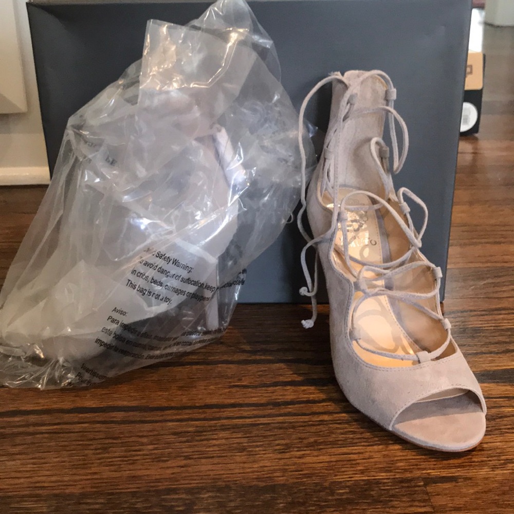 Suede high heels